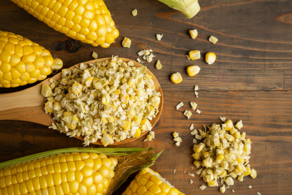 freepik generate a image like this for corn silage by replacing seeds 0001